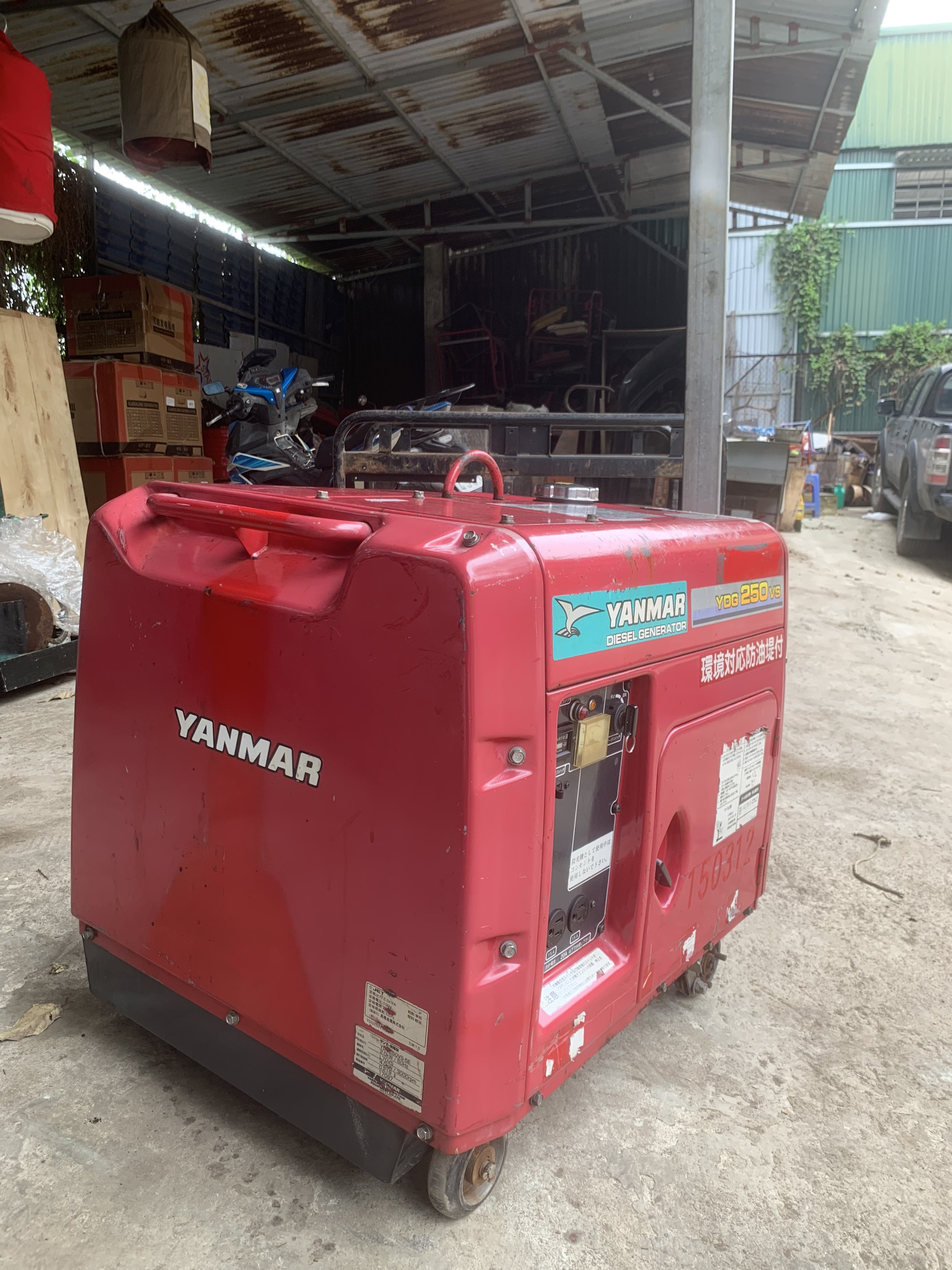 Máy phát điện nhật bãi dầu diesel yanmar Ydg 250vs